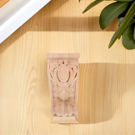 Masteelf European Style Wood Carved Corbel Appliques Durable Solid Wood Decorative Wooden Corbels For Doorway Villas And Hotels For Living Room And Dining Room