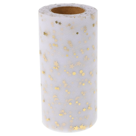 Masteelf Fabric Sequin TUTU Skirt Gauze Desk Skirt Child 2280x15cm White