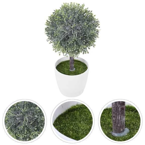 Masteelf Fake Plants Faux Potted Plants Indoor Plants for Decoration Office 8X18CM Green