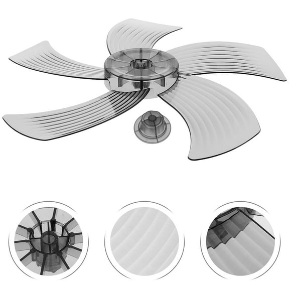Masteelf Fan Replacement Part 5-Leaves Universal Pedestal Fan Blades 14-Inch Plastic Fan Blade Replacement for Standing Fans Easy to Install and Maintain
