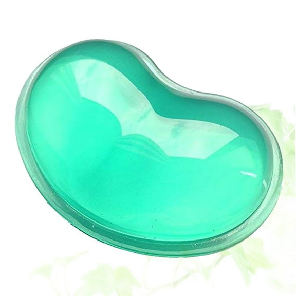 Masteelf Fashion Heart Silicon Mouse Pad Clear Wristband Pad For Desktop Computer Mousepad Keyboard Support Cushion Wrist Cushion Rests (Green)