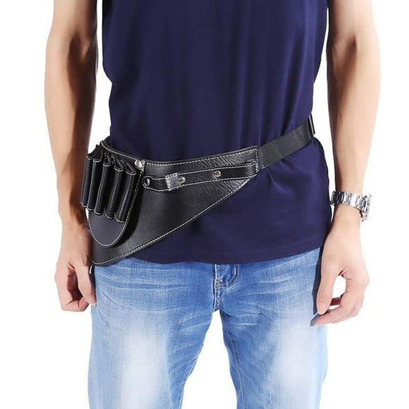 Masteelf Fashionable Barber Haircut Tool Pouch Scissors Waist Bag Black