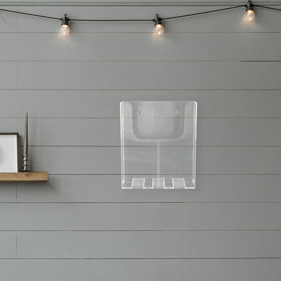 Masteelf File Holder A4 Wall Mount Acrylic Document Holder Hanging File Organizer Document Folder Holder Magazine Holder for Office Home