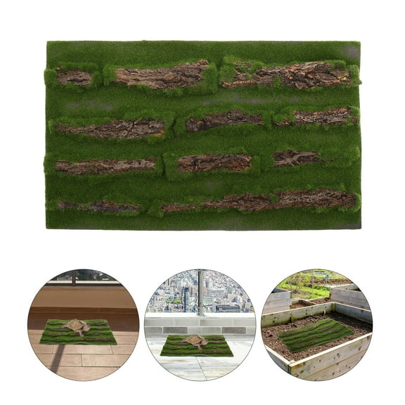 SWETRACE Artificial Grass Rug Multi Waterproof Reptile Tank Carpet Indoor Use 1Set 19.7X11.8X0.08In