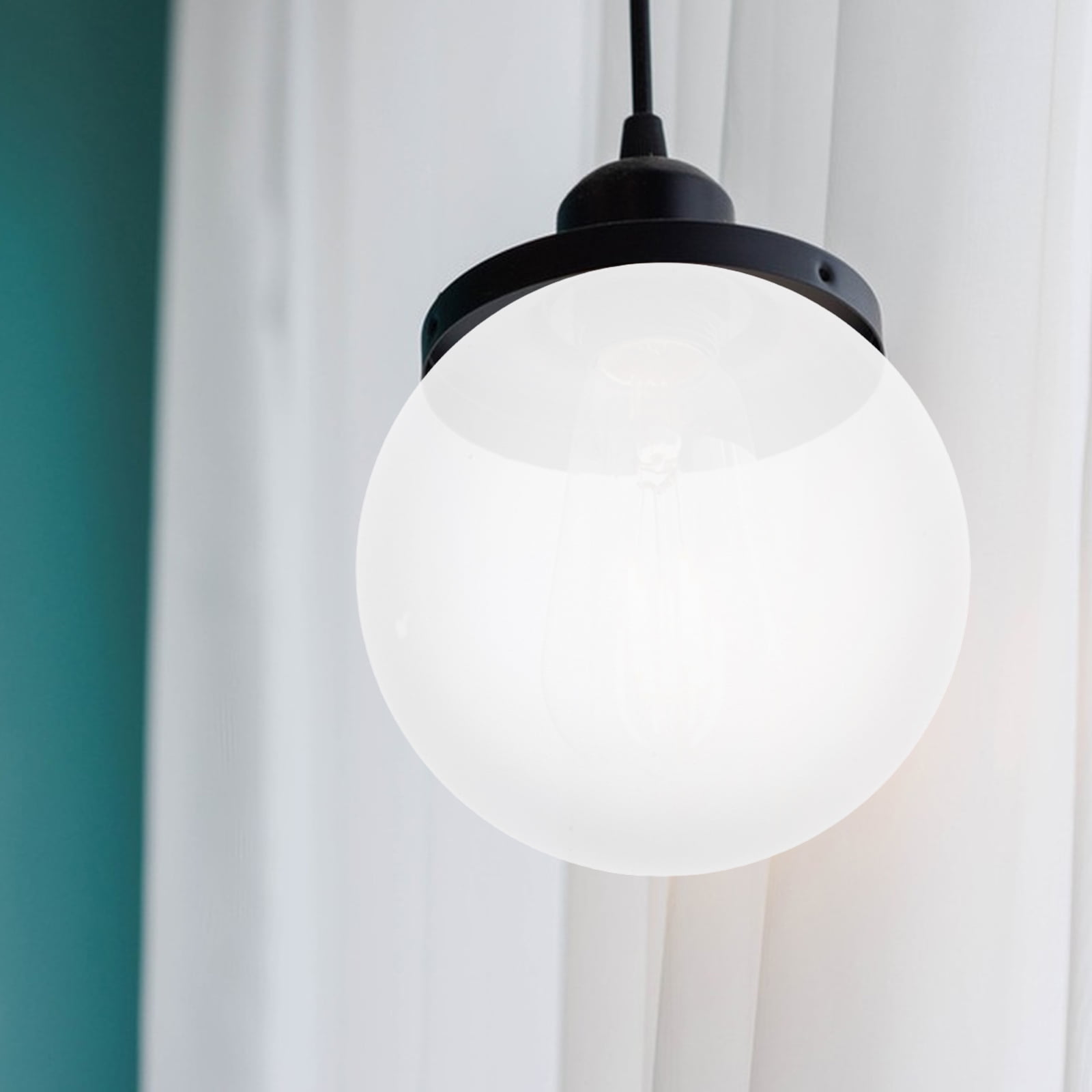 Star Globe Light PRETYZOOM 25cm White Acrylic Replacement Lampshade - Frosted Globe Light Cover For Ceiling & Wall Fixtures Glass Light Shade Replacement