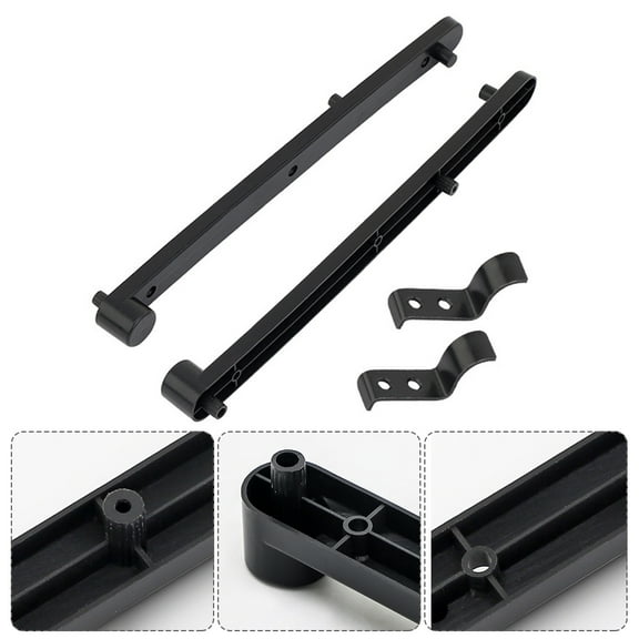 Masteelf Flip-up Door Rails Track for Bookcases Hidden Drawer Cabinet Black