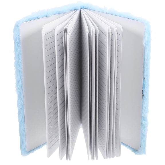 Masteelf Hemoton Fluffy Cover Notebook Plush Cover Notepad for Students Special Design