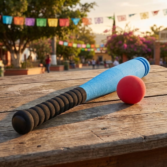 Masteelf Kids Foam Baseball Bat and Set for Safe Indoor and Outdoor Play, Assorted Colors, 21.5 Inch Bat with 2.3 Inch