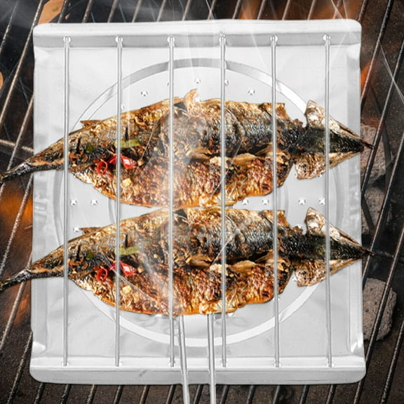 Masteelf Foldable Stainless Steel and Wood Tortilla Rack for Baking, Cooling, and Serving, Kitchen Accessory, 10.5 x 6.3 Inches