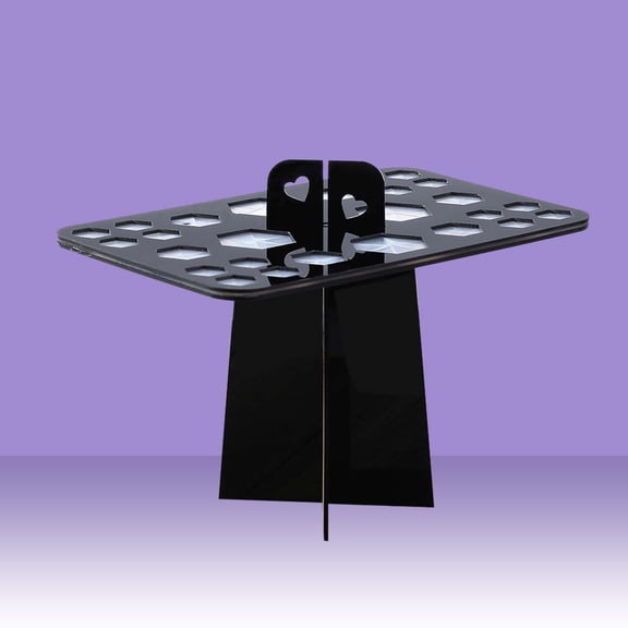 Masteelf Folding Collapsible Air Drying Makeup Cosmetic Brush Organizing Tree Rack Holder (Black)