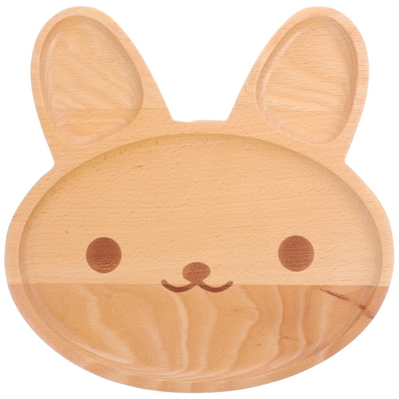 Masteelf Food Children's Plate Wood Dishes Plating Plate Dessert Tray 20.00X19.50X2.00CM