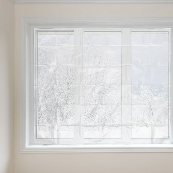 Masteelf Frost Insulator Window Shrink Film Window Winterizing Kit 150X120CM Transparent