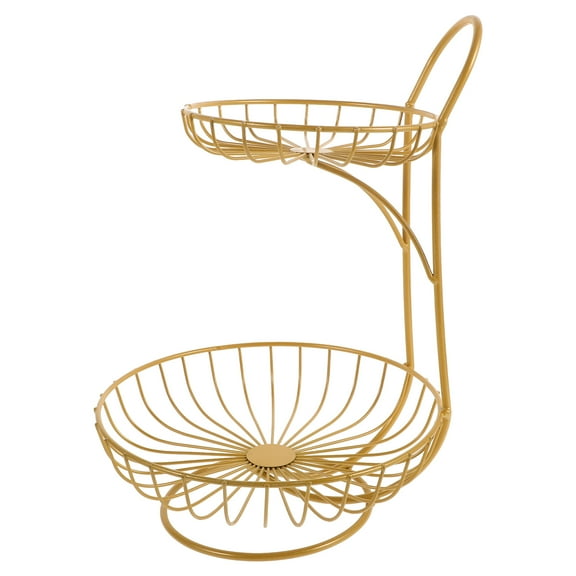 Masteelf Fruit Platter Tray For Parties Two-Tier Fruit Stand For Countertop Modern Fruit Holder Stand For Kitchen Decorative Fruit Basket For Table Centerpiece