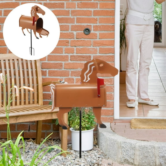 HEATSHAKING Animal Shaped Mailboxes For Outside Iron Brown Letter Storage Company Use 1Set