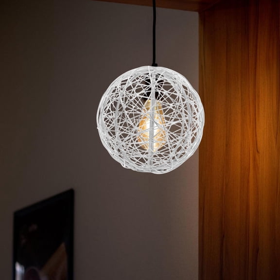 Masteelf G4 Round Iron Lampshade Aluminum Wire Cage Light Shade Metal Wire Lampshade Vintage Rustic Bulb Covers Light Fixture Lamp Guard