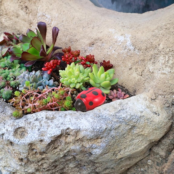 Masteelf Garden Ladybug Key Hider Decorative Key Storage Box Weatherproof And Durable Ideal For Outdoor Use Secure Key Hiding Solution Suitable For Yard Decor