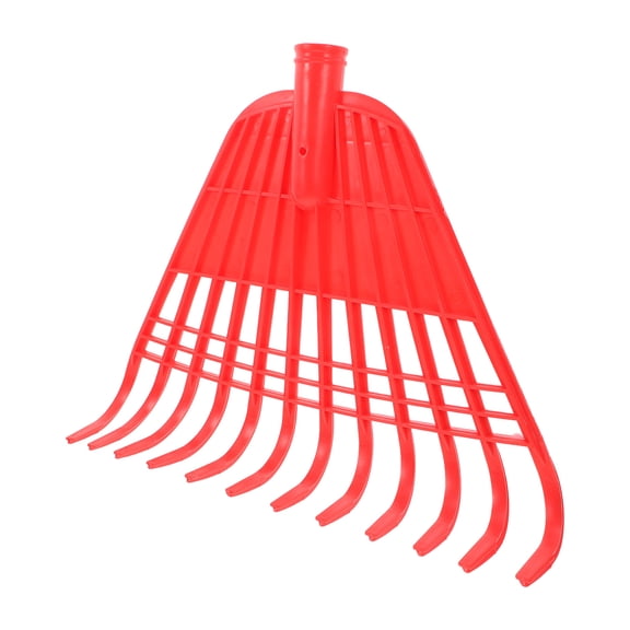 Masteelf Red Garden Leaf Rake with Teeth, Lawn and Shrub Rake Replacement Scoop for Easy Yard and Garden Cleanup