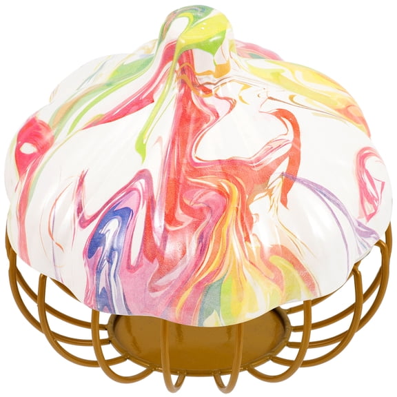 OFFIGAM Decorative Iron Garlic Basket for Home and Kitchen Use, Stylish Storage Organizer for Fresh Garlic and Vegetables