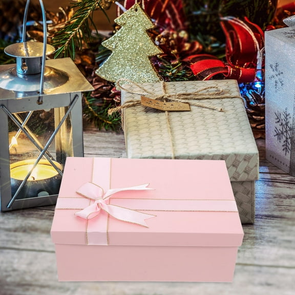Masteelf Gift Wrapping Box Rectangular Shape Box For Keepsakes Gift Box With Bowknot Packing Box Rectangular Shape Box Empty Gift Box Paper Packing Gift Box