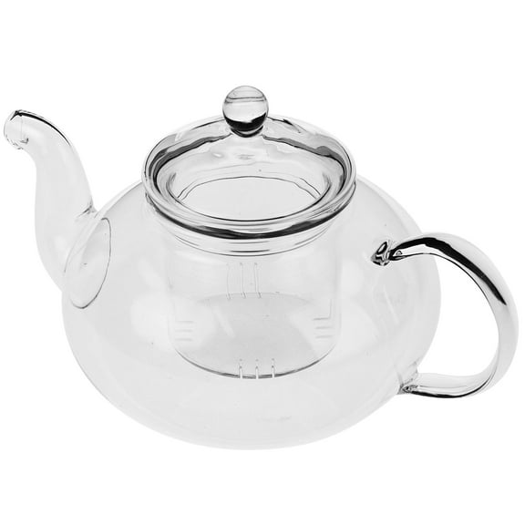 Masteelf Glass Flower Tea Kettle With Strainer Glass Tea Pot Clear Glass Tea Kettle Pot For Blooming Tea