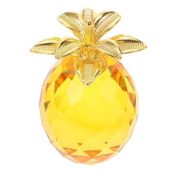 Masteelf Glass Pineapple Model Decorative Pineapple Decor Cabinet Vivid Pineapple Adorn