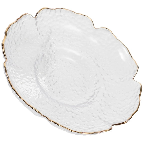 Masteelf Glass Tea Saucer Glass Coaster Glass Tea Cup Mat Tea Set Saucer Clear Glass Flower Shaped Saucer