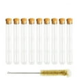 thumbnail image 1 of Masteelf Glass Test Tubes with Cork Stoppers and Cleaning Brush, 15ml Clear Round Bottom Glass Tubes for Sample, Scientific Tests, Candy, Cultivated Plants, 1 of 11