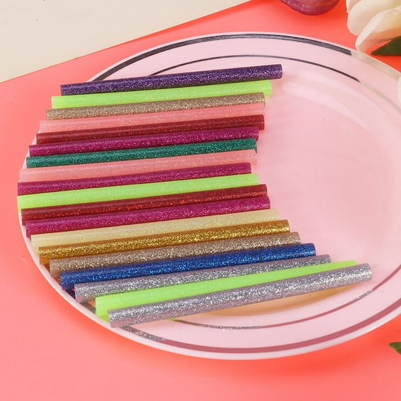 Masteelf Glitter Stick for Decor Assorted Color Hot Melt Adhesive Sticks for DIY Craft Repair 72pcs