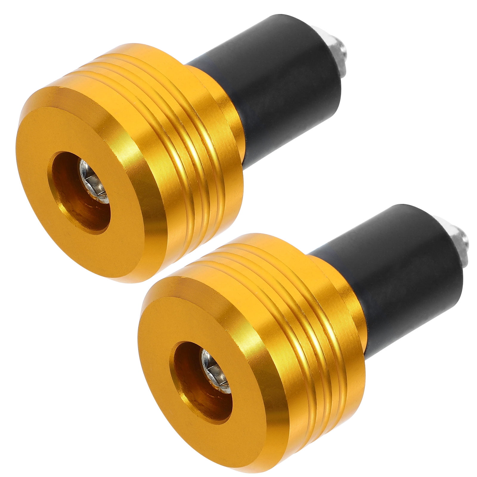 Plug Bit Bike Masteelf Golden Aluminum Motorcycle Handlebar Plugs with Thread Design ...