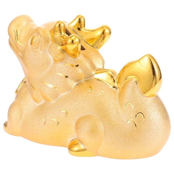 Masteelf Golden Dragon Shaped Piggy Bank for Storage Made of Ceramic Ideal for Coin Jar and Souvenir 6.3