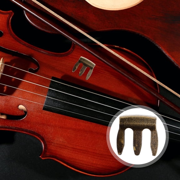 Masteelf Golden Metal Violin Practice Mute with Claw Design for Quiet Sessions and Durable Performance 4.5 Inches