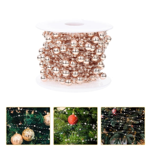 Masteelf Golden Plastic Beads String for DIY Use Decorative Chain Perfect for Crafts and Home Decor