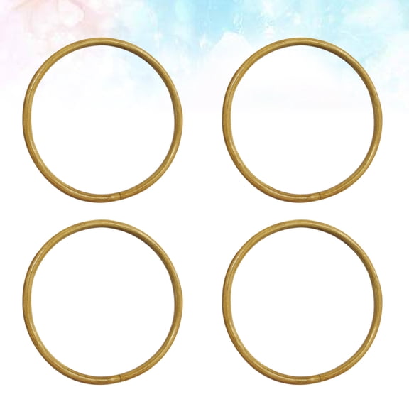 Masteelf Golden Round Plastic Handles for DIY Use Adds to Handbags and Craft Projects 13CM Inner Diameter