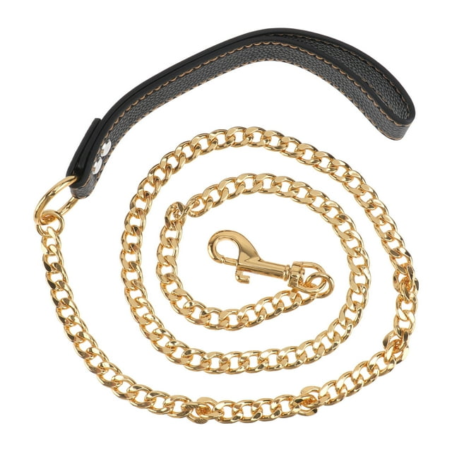 Masteelf Golden Stainless Steel Rope for Dogs Walk and Control Dog