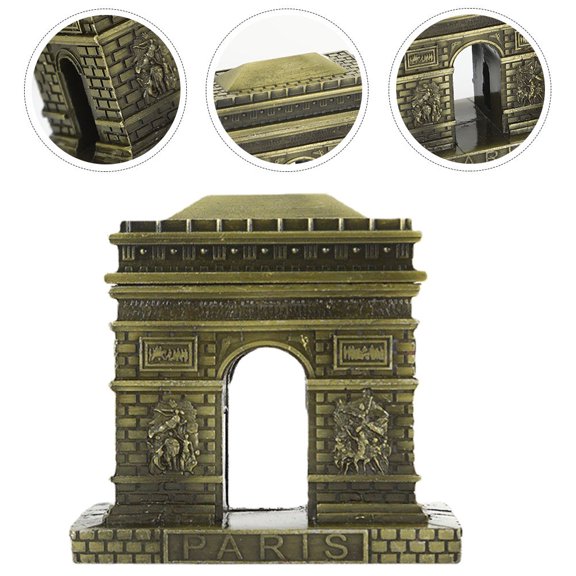 Masteelf Golden Triumphal Arch Figurine for Decor Made of Durable Alloy with Simple Artistic Design 3.1 Inches