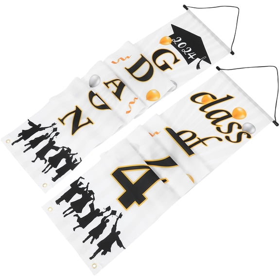 Masteelf Graduation Season Gatepost Couplet Party Photo Booth Decorations Door Banners