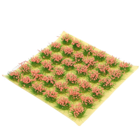 Masteelf Pink Plastic Grass Cluster for Decor Lightweight and Durable Perfect for Sand Table and Miniature Garden