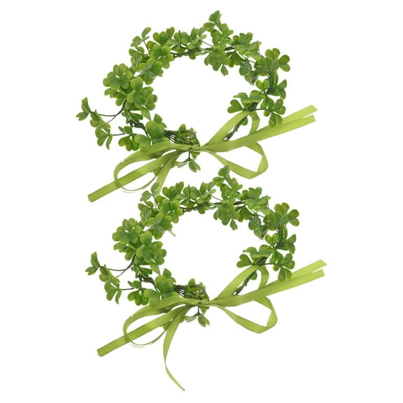 Masteelf Green Floral Crown Headband for St Patrick's Day Parties Wedding Decorations Plastic Design