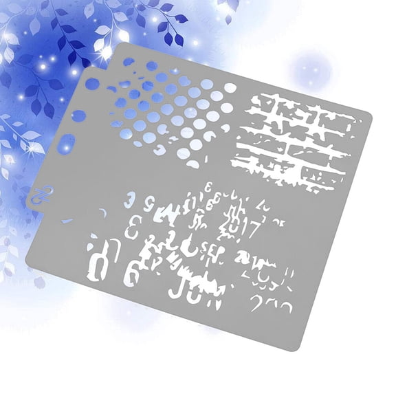 Masteelf Grey PET Drawing Stencil with Lace Ruler Design for Craft Scrapbooking DIY Perfect for Kids Art