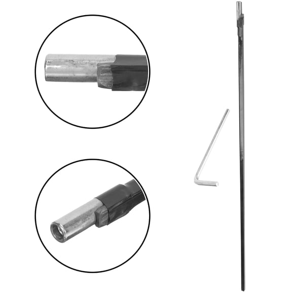 LOLIPPYY Compact Black Guitar Truss Rod with Spanner Smooth Surface No Burrs Ideal for Guitar Maintenance
