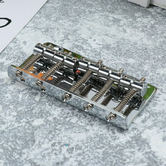 Masteelf Metal Bridge for 5 String Ukulele, Replacement Part with Precise Fit and Clear Tone for Musical Instruments