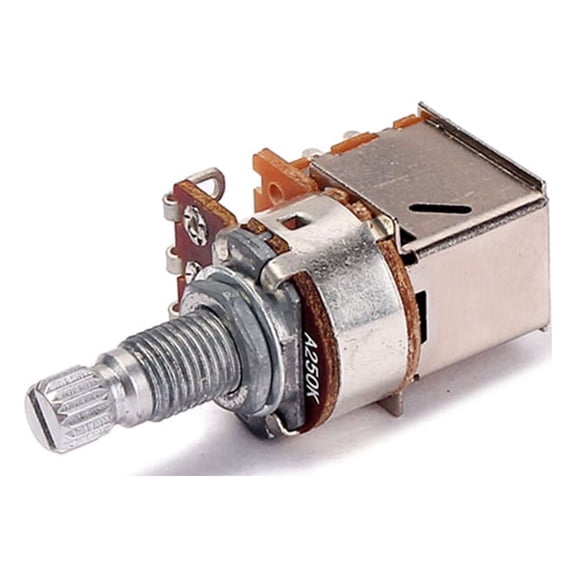 LOLIPPYY A250k Guitar Potentiometer Push Pull Control Potentiometer Multi Color Coarse Knurled Shaft