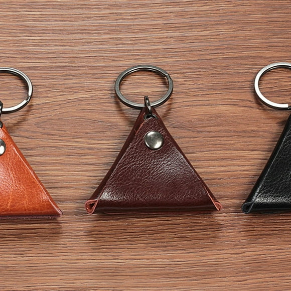Masteelf Guitar Pick Holder Wallet with Durable Leather for Guitar Use Brown Metal Button Design Fits Most