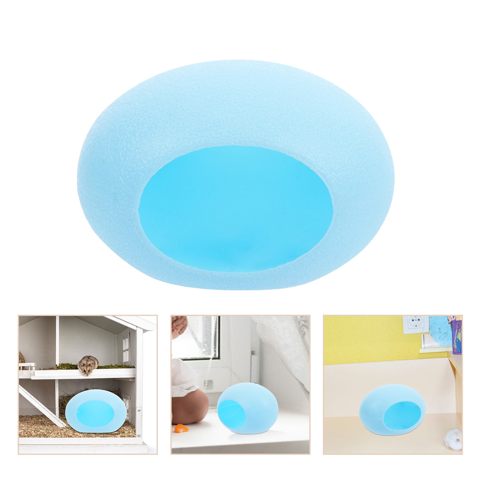 View of Masteelf Hamster Hideout Plastic Egg Shape Hamster House Habitat Cool ...