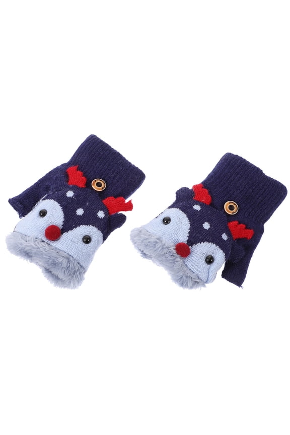 Woolen Yarn Gloves 1 Pair, Soft Warm Knit for Winter, Size 6.7x3x0.5 inches