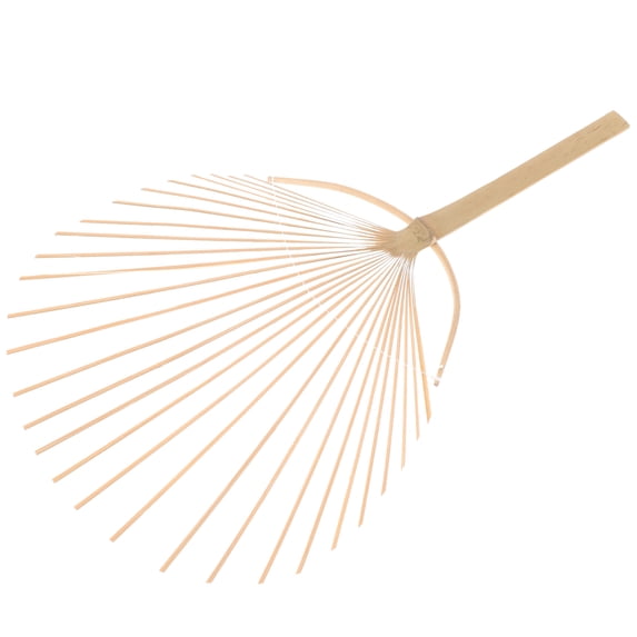 Masteelf Handcraft Hand Fan DIY Frame Sturdy Hand Fan Wood Frame Unfinished Fan Frame Material