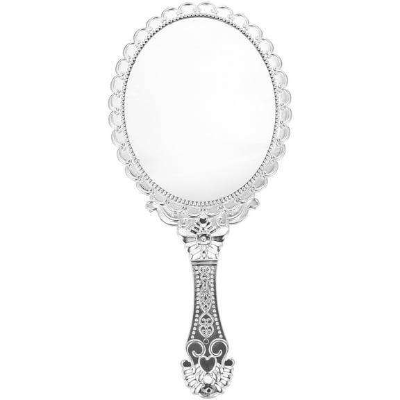 Masteelf Portable Handheld Makeup Mirror with Handle Vintage Travel Design