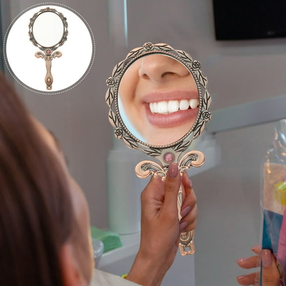 Masteelf Handheld Vanity Mirror Small Mirrors with Lights Make up Travel