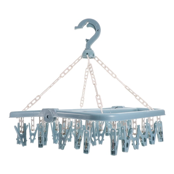 Masteelf Hanger with Multiple Clips Laundry Room Accessories Sky-blue