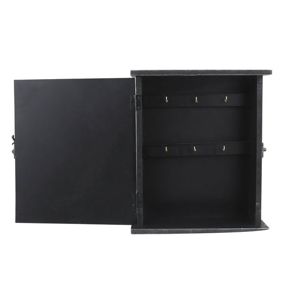 Masteelf Wall Mounted Box Holder with Letter Keychain Hangers for Decorative Storage